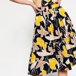 Zara Floral Skirt with pockets